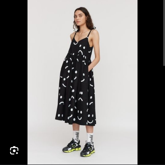 Lazy Oaf Dresses & Skirts - Happy Sad Shoulder Tie Dress - UK12